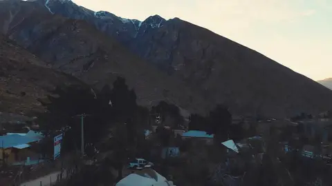 Vista aérea del valle de Elqui en Alcohuaz