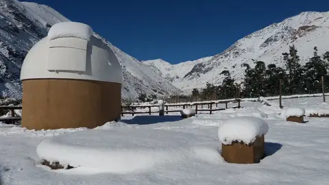 Cúpula nevada de cerca